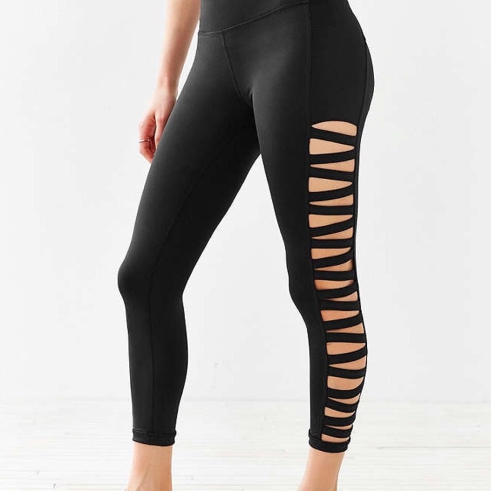 Black Urban Outfitter Crops w/ slitted sides Sz S!